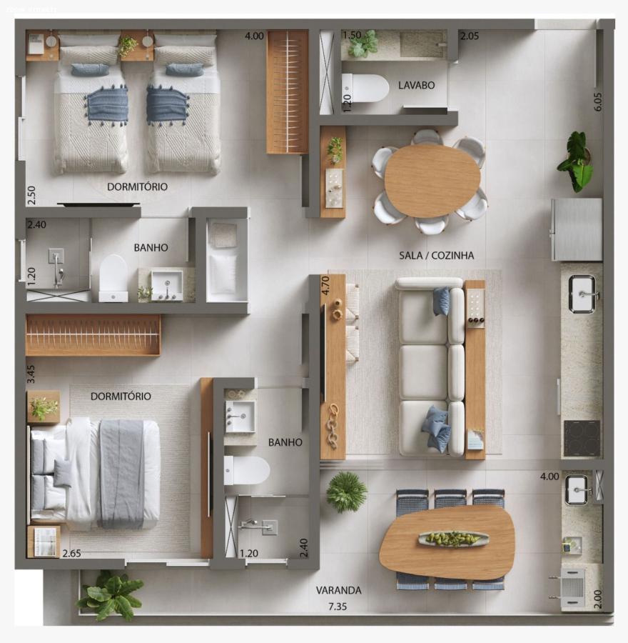 Apartamento, 2 quartos, 75 m² - Foto 7